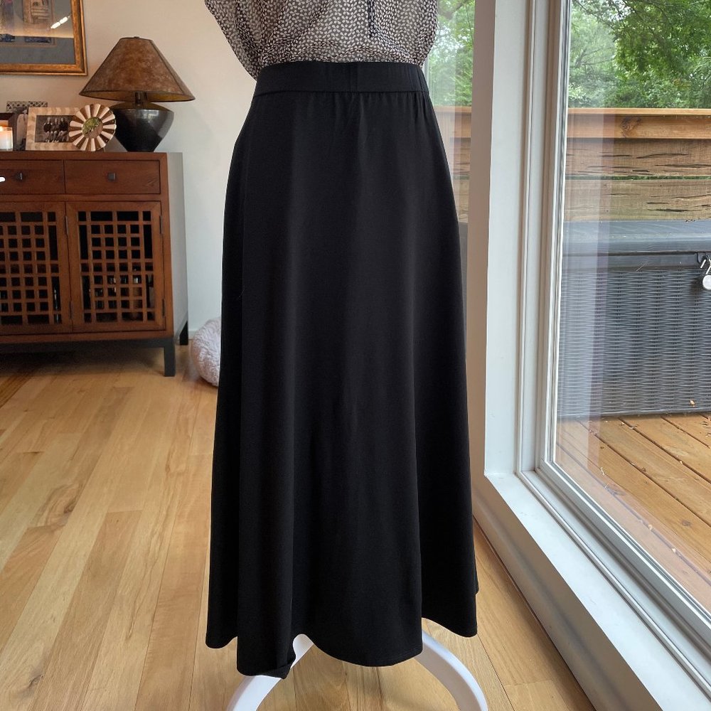 Eileen Fisher Black Flared Skirt